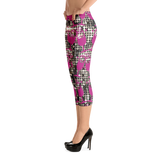 Champagne Glass Capri Leggings