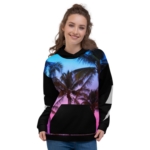 Palm Tree Lightning (sleeves & back) Unisex Hoodie