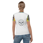Women's T-shirt Finger Paint Skull