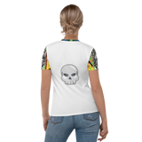 Women's T-shirt Finger Paint Skull