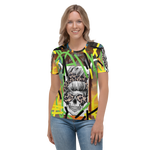 Women's T-shirt Finger Paint Skull