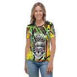 Women's T-shirt Finger Paint Skull