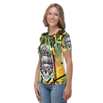 Women's T-shirt Finger Paint Skull