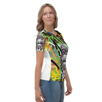 Women's T-shirt Finger Paint Skull