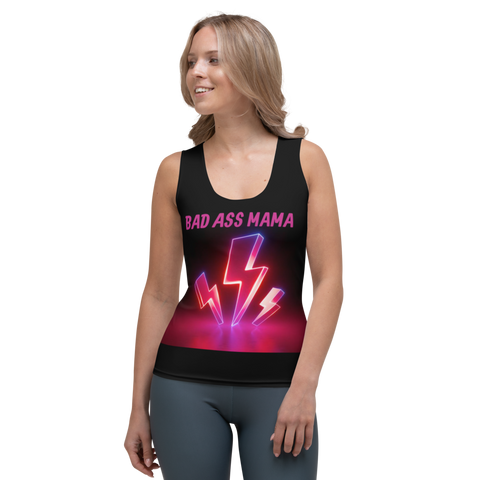 “Bad Ass Mama” Sublimation Cut & Sew Tank Top