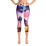 Palm Tree Yoga Capri Leggings