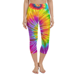 Tie Dye Yoga Capri Leggings