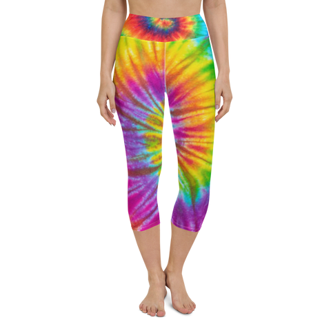 Tie Dye Yoga Capri Leggings