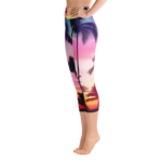 Palm Tree Yoga Capri Leggings