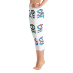 Pretty Skull Yoga Capri Leggings