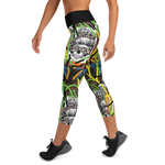 Hand drawn Art Yoga Capri Leggings