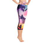 Palm Tree Yoga Capri Leggings