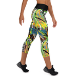 Hand drawn Art Yoga Capri Leggings
