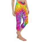 Tie Dye Yoga Capri Leggings