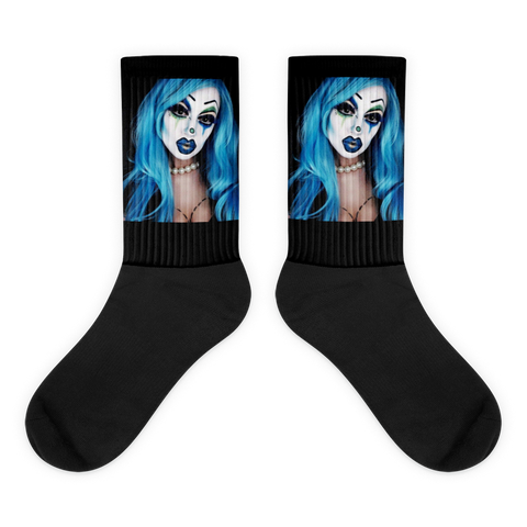 Blue Hair Clown Socks