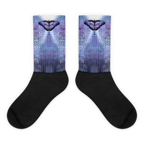 Purple Butterfly Socks