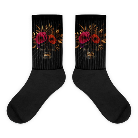 Rose Skull Socks