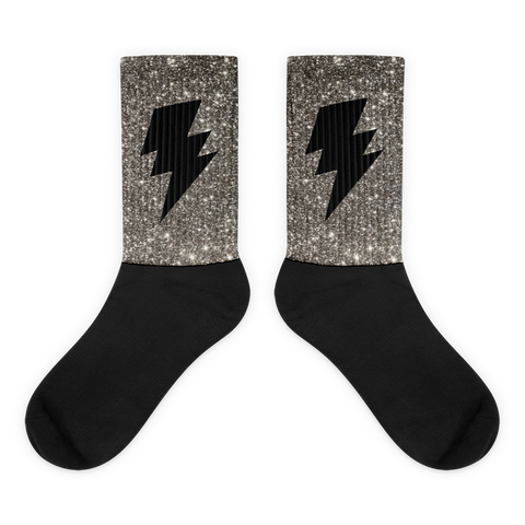 Lightning Bolt (glitter coloring) Socks