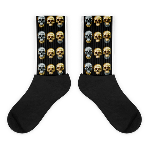 Gold & Silver Skull Socks