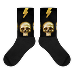 Gold Lightning & Skull Socks