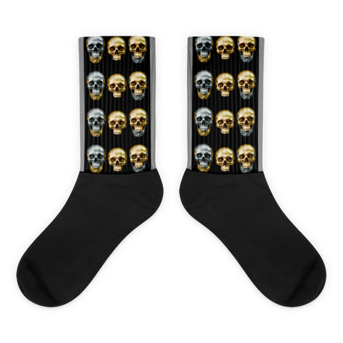 Gold & Silver Skull Socks