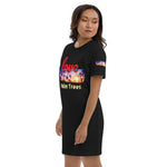 Organic cotton t-shirt dress “Love Palm Trees”