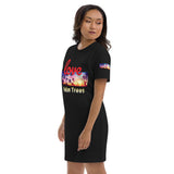 Organic cotton t-shirt dress “Love Palm Trees”
