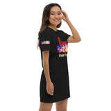 Organic cotton t-shirt dress “Love Palm Trees”