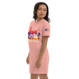 Organic cotton t-shirt dress “Love Palm Trees”