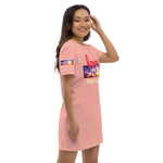 Organic cotton t-shirt dress “Love Palm Trees”