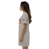 Organic cotton t-shirt dress “Love Palm Trees”