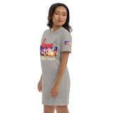 Organic cotton t-shirt dress “Love Palm Trees”