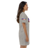 Organic cotton t-shirt dress “Love Palm Trees”