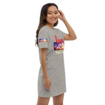Organic cotton t-shirt dress “Love Palm Trees”