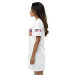 Organic cotton t-shirt dress “Love Palm Trees”