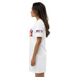 Organic cotton t-shirt dress “Love Palm Trees”