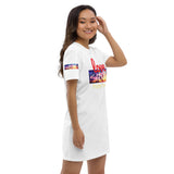Organic cotton t-shirt dress “Love Palm Trees”