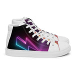 (Lightning Bolt) woman’s high top canvas shoes
