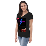 “Bad Ass Mama” Women’s recycled v-neck t-shirt