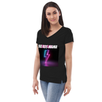 Bad Ass Mama Women’s recycled v-neck t-shirt