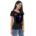 “Bad Ass Mama” Women’s recycled v-neck t-shirt