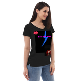 “Bad Ass Mama” Women’s recycled v-neck t-shirt
